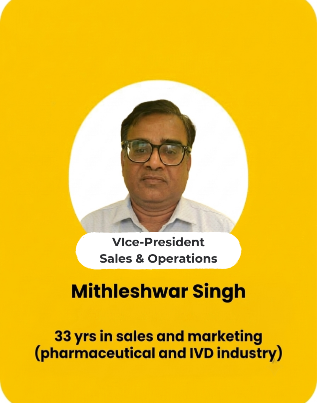 Mithleshwar Singh, Vice-President Sales and Operations at Dfine Bioinnovations